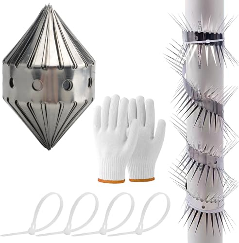 Tuyau anti-martres en acier inoxydable de 100 cm - Répulsif contre les martres - Tuyau de descente - Protection contre les martres - Protection contre les martres - Protection contre les martres -