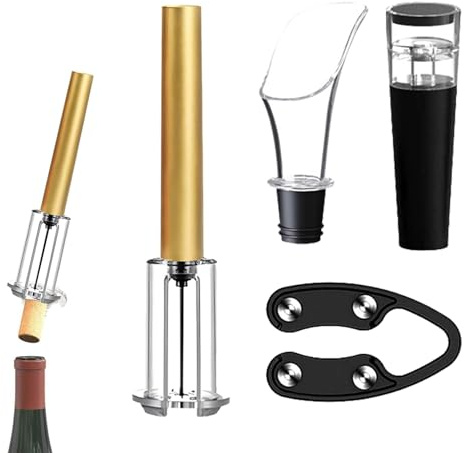 Kit de décapsuleur de vin - Kit tire-bouchon 4 pièces Outil professionnel pour ouverture de bouteilles de vin | Accessoire de bar pour tire-bouchon, ouvre-bouteille de vin pour barmen
