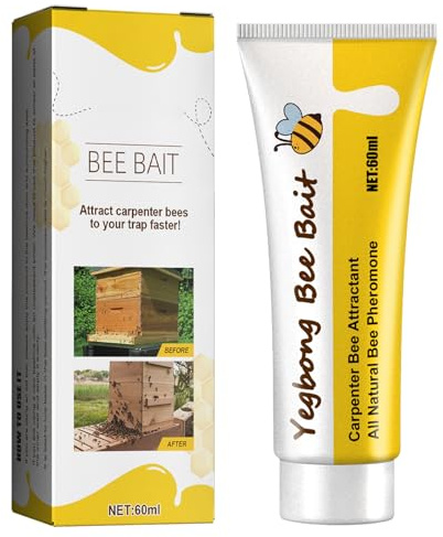 GNAUMORE Bienenlockstoff, Honigbien-Lockstoff, Bienenköder, Schreiner, Bienenschwarmköder, Bienenfalle, Köder, Imkerausrüstung, Gelb