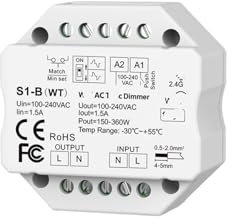 Dimmer LED 2.4G 230V 110V AC Triac Dimmer Adatto for Lampadine LED Dimmerabili 220V S1-B