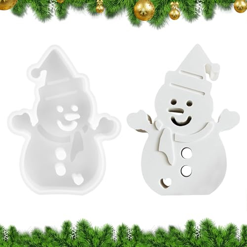 Silikonformen Gießformen, Silikonform Weihnachten, DIY Silikonformen Gießform Gipsformen zum Gießen Weihnachten Resin Silikonform Epoxidharz Formen für Beton Epoxidharz Formen Schneemann