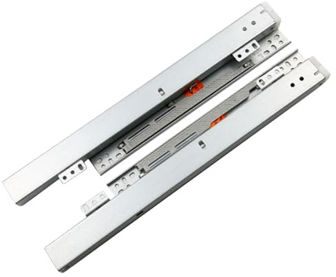 Guide per cassetti, guide in metallo con chiusura delicata, robuste guide per cassetti, guide in metallo con meccanismo a 3 posizioni, robuste guide per cassetti per armadi di casa, cassettiere e