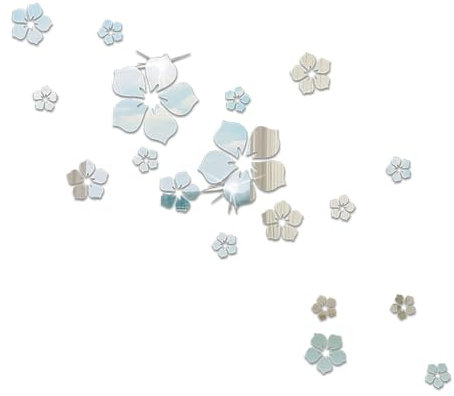 Fiori di ciliegio Adesivi da parete tridimensionali adesivi da parete in acrilico adesivi artistici adesivi adesivi adesivi per piastrelle a specchio decalcomanie per camera da letto bagno decorazione