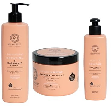 Kit Trio Macadamie Avocat Cheveux bouclés et ondulés