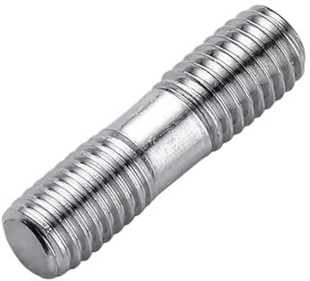 CLENEA Doppelendgewindestange M3 ~ M16 304 Edelstahl Kopfloser Stehbolzen Schraubstange Zahnstange Doppelkopf-Gewindestange(130mm,M5)