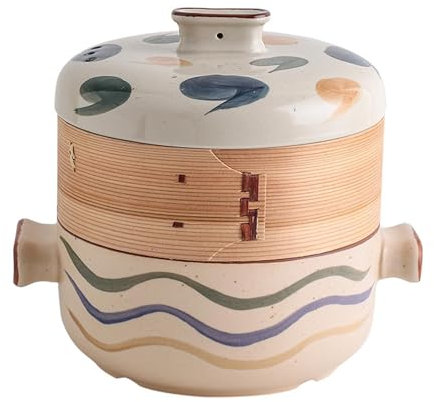 Cazuela de vapor de cerámica, cazuela de estilo japonés, olla multifunción for estofado, olla for sopa, utensilios de cocina(B,4L)