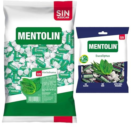 Mentolín caramelos garganta hierbabuena s/a bolsa 1kg y de regalo eucaliptus s/a bolsa 50g