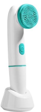 Spazzola Pulizia Viso - Scrubber Elettrico │ Massaggiatore Ultrasuoni Per Skin-Care │ Detergente Viso Elettrico Con Testine Rotanti, Pulizia Profonda, Esfoliante, Ricaricabile USB