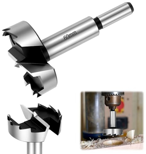 Flintronic Punta Forstner, Ø 60 mm Punta professionale, trapano a ali piatte, punta per legno per Compensato, Foratura in legno, Plastica