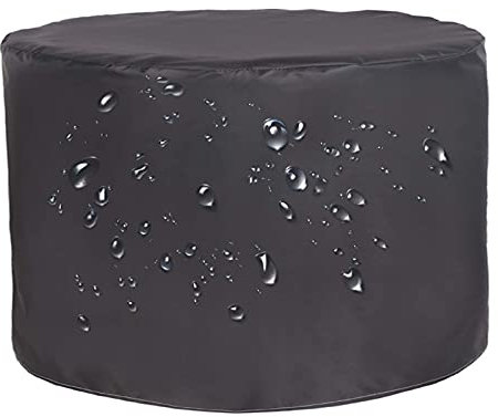 Extra große, wasserdichte Terrassenmöbel-Abdeckungen, 380 x 150 cm, 420D, strapazierfähig, reißfest, UV-Schutz, Gartentisch- und Stühle-Schutz, Gartenmöbel-Set, rund