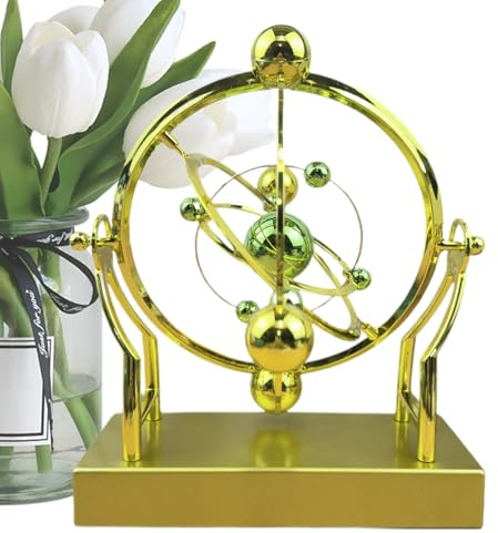 Perpetual Motion Machine - Celestial Perpetual Motion Machine Desk Decor - Creative Educational Science Gadgets Swinging Model Home Decor for Kids Adults Bedroom
