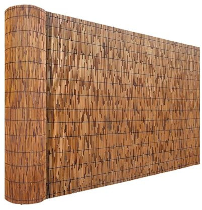 Recinzione in bambù intrecciata a mano, impermeabile e traspirante, facile da installare, per giardino, altezza 0,6-2,4 m, perfetta per la privacy del cortile