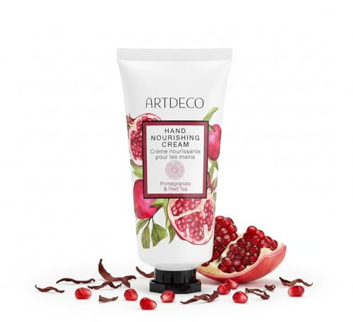 ARTDECO Hand Nourishing Cream | Feuchtigkeitsspendender Handbalsam mit Granatapfel- & Rooibos-Tee-Extrakt, Für geschmeidige Hände, 1 x 30ml