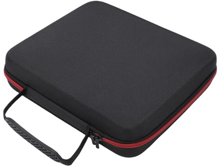 Plyisty Wireless Microphone Case, Shockproof Handheld Mic Travel Bag Portable Microphone Storage Bag for Receivers Adapters Cable Batteries Hold 4 Mics