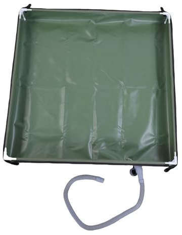Fafeicy Tragbare Duschwanne, Faltbare Duschwanne, mit Abnehmbarem Abflussrohr für Camping, Wohnmobil, Outdoor, Innenbereich, Wasserdicht, Leicht, Langlebig, (Außenmaße 80x80x10cm / 31,5x31,5x3,9,9)