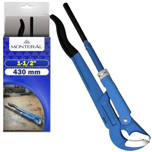 MONTERAL Pappagallo Idraulico da 1 1/2 Tipo S 430 mm - Chiave a Pappagallo è Realizzata in Acciaio Legato al Cromo-Vanadio CrV - Conforme alla Norma DIN 5234