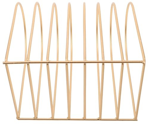 CIYODO Organiseur de Bureau en Métal Doré, Support de Rangement Semi-Circulaire pour Livres et Dossiers de Bureau