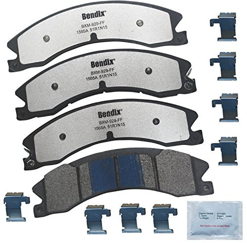 Bendix Fleet Metlok MKD1565AFM Semi-Metallic Front Brake Pads for Nissan NV1500 2021-2012, NV2500 2021-2012, NV3500 2021-2012, TITAN XD 2019-2016, TITAN XD 2024