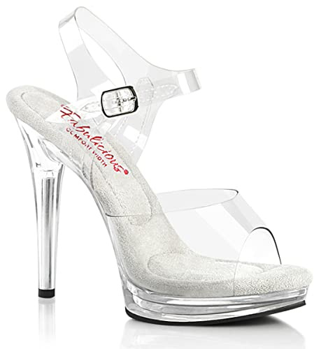 Fabulicious Sandali Glory-508 Donna, Trasparente/Trasparente, 39.5 EU