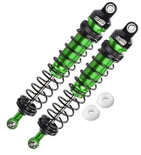 GPM Upgrades Aluminum 6061-T6 Rear Adjustable Spring Dampers for 1/10 Rock Rey LOS03009T1/T2 /1/10 Baja Rey Desert Truck（LOS03008） RC Car (Green)