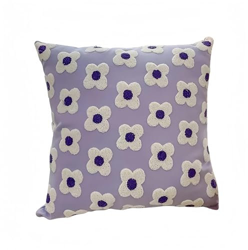 KOSTEN Fundas De Almohada Cubierta De Almohada De Almohada Cuadrada De 45X45 Cm Cubierta De Cojín De Almohada Decorativa Jacquard para El Hogar Decorativo-E Cubierta De Lino De Algodón