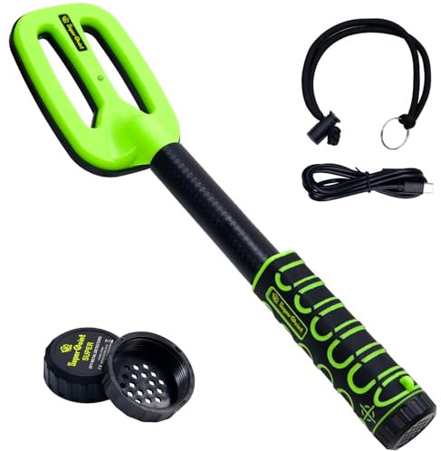 Umelee Detector de Metales, IP68 Impermeable, Detector Metales Profesional Portátil con Alarma por Sonido y Vibración, Luz LED, para Búsqueda de Tesoros en el Buceo, la Playa, el Patio Trasero