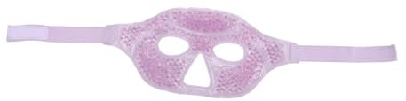 DRESSOOS Kühlende Augenmaske Wiederverwendbar Für Kältetherapie Lindert Augenschwellungen Atemfähig Für Zuhause Und Reisen Mit Elastischen Bändern in Violett