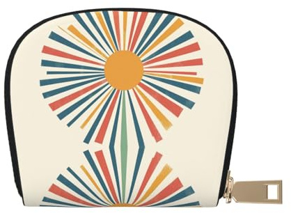 DFJMASFKOL Vintage Sun Leather Bag Rainbow Wallet Sunshine Card Pack New Parents - Pediatrician and Pharmacy Cards 9X11CM
