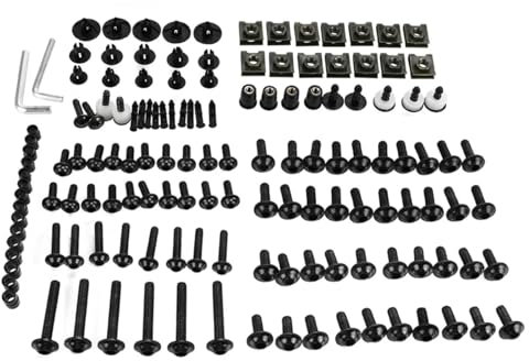 sanehou Motorcycle Schrauben Klemmen Für CB400SF Für CB1300 Für CB600 Für CB900 Für Hornet Schrauben Motorrad Körper Verkleidung Schrauben Motorrad Batterie Terminal Schrauben(Black)