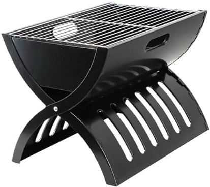 Soporte plegable para parrilla de barbacoa, fácil de llevar, resistente a altas temperaturas, al aire libre, para patio, reuniones familiares