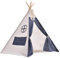 Tienda Teepee para niños Patrón Estrellado de la Carpa para niños Juega con Cortina de Puerta y tragaluz 31.5x31.5x43 Pulgadas de algodón de algodón con Borla para Interiores