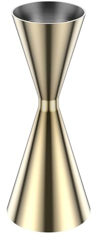 Cone Cocktail Jigger Spirit Measure,Stainless Steel Japanese Style Double Headed Spirits Measuring Cup with Measurements Inside 60ml 30ml for Cocktail, Whiskey, Alcohol(Golden)