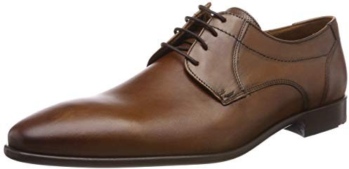 LLOYD Herren Schnürhalbschuhe Manon, Männer Businessschuhe,Derby,Normalweit,Businessschuhe,Anzugschuhe,Derby,schnürung,Office,Cognac,43 EU / 9 UK