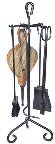 JUEGO O SET DE CHIMENEA IDEAL PARA ESTUFAS EN CASA, COMPUESTO POR 5 PIEZAS (SOPLADOR, PINZAS, PINCHO, ESCOBA Y RECOGEDOR), ALTA CALIDAD DE FABRICACIÓN