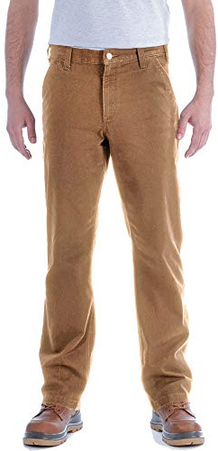Carhartt - Pantaloni da salopette da uomo robusti e flessibili, vestibilità rilassata, Deserto, 29W x 32L