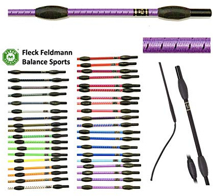 JA Horse Fleck Feldmann Balance Sports Dressurgerte Gerte Reitgerte (lila Lavender-schwarz, 120 cm)