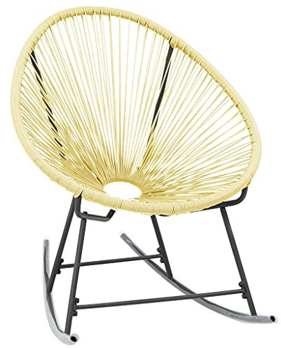 vidaXL Outdoor Acapulco Stuhl Gartensessel Rattansessel Mexikanischer Stuhl Sessel Gartenstuhl Rattanstuhl Relaxsessel Poly Rattan Beige