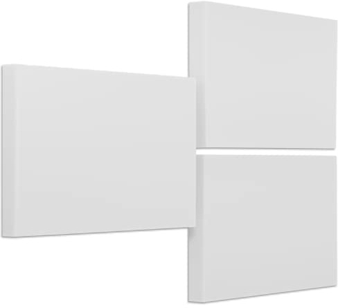 platino24 Akustikpaneele – 3er Set – 82,5x55x5cm – Schalldämmung – Hellgrau | Wandpaneele für Büro & Wohnzimmer – reduziert Nachhall spürbar – aus Akustikschaumstoff – Einfache Montage ohne Bohren