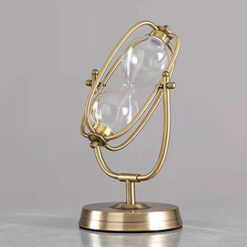 Empty Bottle Hourglass Empty Hourglass 360° Rotating & Engraving Brass Sand ClockMetal Sand Watch,Large Unique,Antique Hour Glass Sandglass For Home Office Desk Decorative
