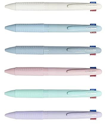 CIOUYAOS 6 Pack Multi Coloured Ballpoint Pen, 4-in-1 Retractable Multicoloured Pen, Smooth 0.5mm Pen Multipack for Office School Supplies Students Children Gift