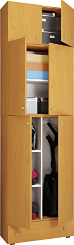 VCM Armoire à balais en Bois Aspirateur Armoire de Nettoyage Armoire de ménage Tiroir Lona SA Armoire à balais en Bois Aspirateur Armoire de Nettoyage Armoire de ménage Tiroir Lona SA Hêtre