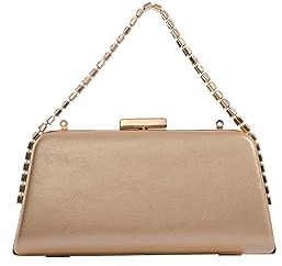 CORIOS Strass Abendtasche für Damen Brauttasche Shiny Diamant Clutch Tasche Klein Tasche Elegante Kette Schultertasche Luxuriös Umhängetasche Hochzeit Abschlussball Party Handtasche Gold