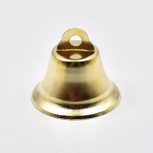 Wambere 10 Stück 50 mm Gold Vintage Glocken zum Basteln,Weihnachtsglocken Windspiel Anhänger Haustierglocke Christbaumschmuck Weihnachtsbaumschmuck Glocken Für DIY Kunsthandwerk Geschenkverpackung