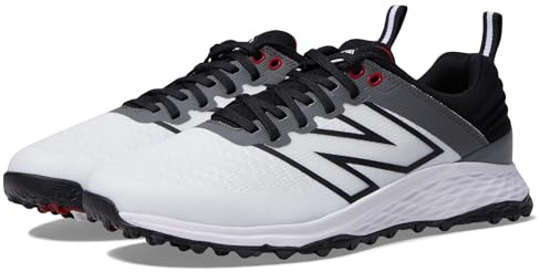 New Balance Men's Fresh Foam Contend v2 Golf Shoe, 10.5 D, White/Black