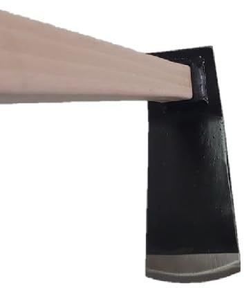 Generico Zappetta da Giardino Punta Quadra con Manico in Legno di Faggio cm. 70, Zappa in Acciaio Resistente, Attrezzi da Giardinaggio per Coltivare, Lunghezza Lama 18 cm. Artigianale Made in Italy