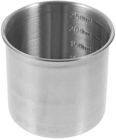 COSMEVIVI 4pcs Sturdy Measuring Cup for Kitchen Capacity Kitchenware Wide-mouthed Stainless Measuring Cup for Easy Storage
