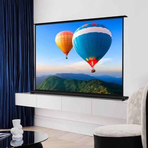 ZYXQQJ Manual Pull Up Projector Screen 30 40 50 Tabletop Projection Screen 16:9 4K Portable Movie Screen For Projector, Mini White Screen(30-16:9)