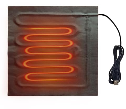 - Almohadilla térmica USB para pies y manos (5 V, cojín de invierno plegable, película térmica impermeable para hombros, espalda y cuello