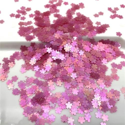 Neue lose PVC-Pailletten in Herzform, 4,0 mm, Fuchsia, für Nagelkunst, Hochzeitsdekoration, Konfetti, 20 g