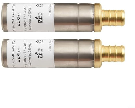 Getdoublerich Plumbing for PROTECTION with 2Pack Stainless Steel Water Hammer Arrestors to For Reduce Noise